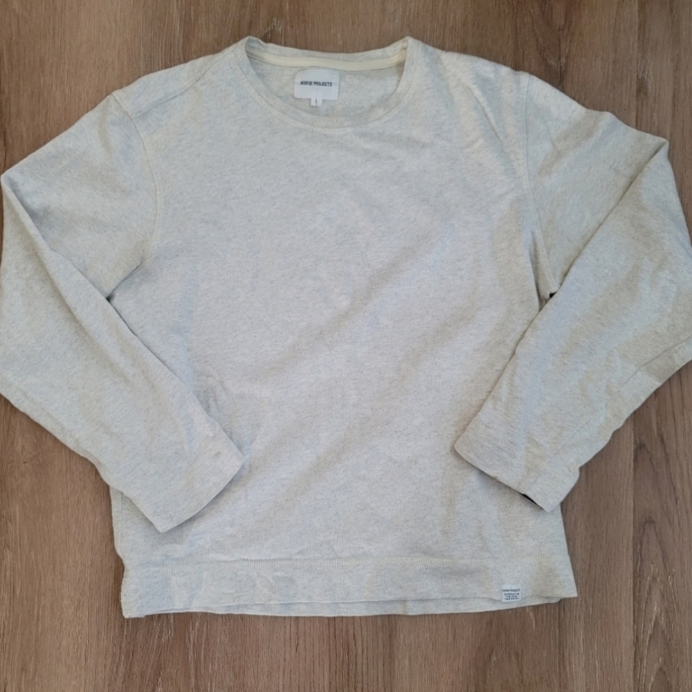 Norse Projects Men's Beige Crew Neck Sweater